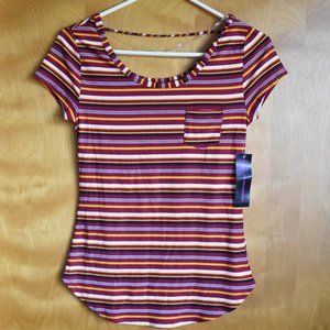 New with tag, striped u-neck tee